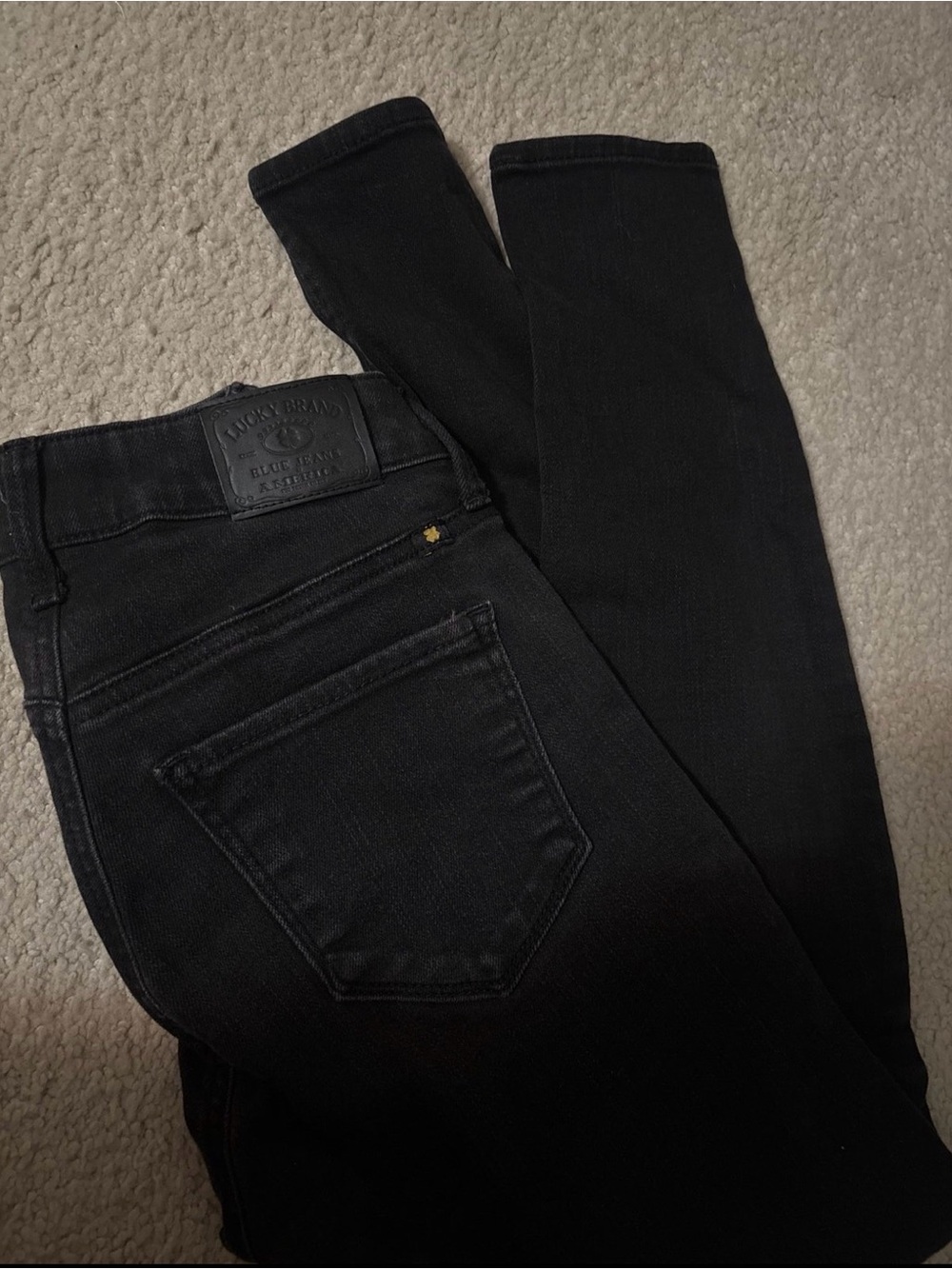Lucky Brand Black Skinny Jeans — High Rise Slim Fit